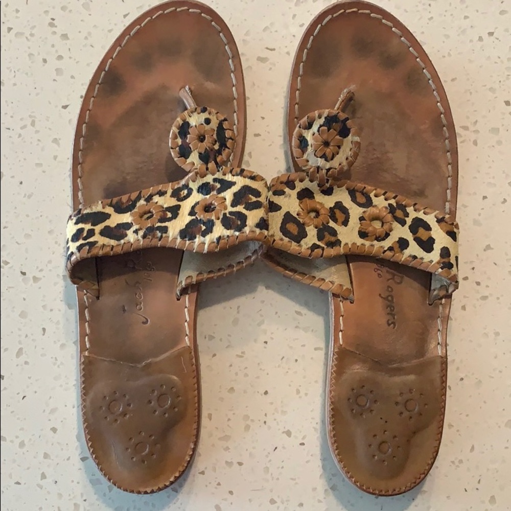Leopard Jack Rogers sandals